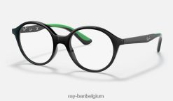rb1606 optiek gepolijst zwart XX46DZ2842 kinderen Ray-Ban bril