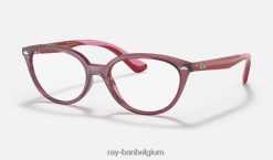 rb1612 optiek gepolijst transparant roze XX46DZ2786 kinderen Ray-Ban bril