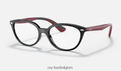 rb1612 optiek gepolijst zwart XX46DZ2787 kinderen Ray-Ban bril