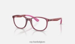 rb1619 optiek gepolijst transparant roze XX46DZ2804 kinderen Ray-Ban bril