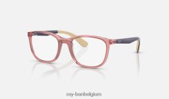 rb1620 optiek gepolijst transparant roze XX46DZ2823 kinderen Ray-Ban bril
