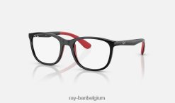 rb1620 optiek gepolijst zwart op rood XX46DZ2819 kinderen Ray-Ban bril
