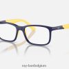 rb1621 optiek bio-gebaseerd gepolijst donkerblauw op geel XX46DZ2667 kinderen Ray-Ban bril