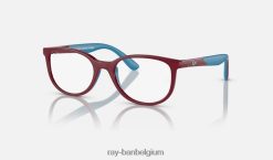 rb1622 optiek bio-gebaseerd gepolijst bordeaux op blauw XX46DZ2668 kinderen Ray-Ban bril