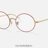 rb1970v ovaal gepolijst rood XX46DZ2370 Heren Ray-Ban bril