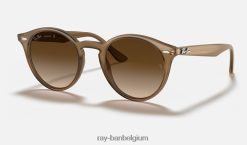 rb2180 gepolijst lichtbruin/bruin XX46DZ76 Heren Ray-Ban zonnebril