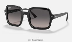 rb2188 gepolijst zwart/grijs XX46DZ1577 vrouwen Ray-Ban zonnebril