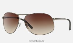 rb3387 gepolijst brons/bruin XX46DZ1528 Heren Ray-Ban zonnebril