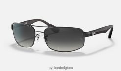 rb3445 mat zwart/grijs XX46DZ806 Heren Ray-Ban zonnebril