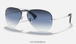 rb3449 gepolijst zilver/blauw XX46DZ684 Heren Ray-Ban zonnebril