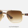 rb3483 mat goud/lichtbruin XX46DZ1266 Heren Ray-Ban zonnebril