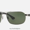 rb3492 gepolijst brons/kristalgroen XX46DZ1380 Heren Ray-Ban zonnebril