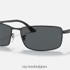 rb3498 mat zwart/grijs XX46DZ712 Heren Ray-Ban zonnebril