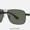 rb3516 mat zwart/groen XX46DZ508 Heren Ray-Ban zonnebril