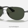 rb3526 mat zwart/groen XX46DZ1110 Heren Ray-Ban zonnebril