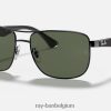 rb3533 gepolijst zwart/groen XX46DZ1039 Heren Ray-Ban zonnebril