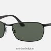rb3534 gepolijst zwart/groen XX46DZ1034 Heren Ray-Ban zonnebril