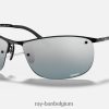rb3542 chroom gepolijst zwart/grijs XX46DZ911 Heren Ray-Ban zonnebril