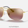 rb3543 chroom gepolijst goud/paars XX46DZ775 Heren Ray-Ban zonnebril