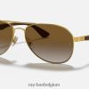 rb3549 gepolijst goud/bruin XX46DZ872 Heren Ray-Ban zonnebril