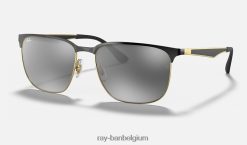 rb3569 gepolijst zwart op goud/grijs XX46DZ835 Heren Ray-Ban zonnebril