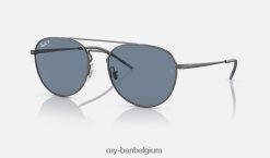 rb3589 gepolijst brons/blauw XX46DZ797 Heren Ray-Ban zonnebril