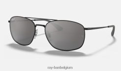 rb3654 gepolijst zwart/zilver XX46DZ319 Heren Ray-Ban zonnebril