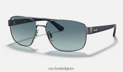 rb3663 gepolijst brons/blauw XX46DZ671 Heren Ray-Ban zonnebril