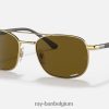 rb3670ch chromantie gepolijst goud/bruin XX46DZ1181 Heren Ray-Ban zonnebril