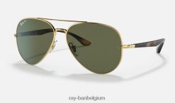 rb3675 gepolijst goud/groen XX46DZ1286 Heren Ray-Ban zonnebril