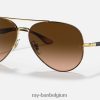 rb3675 gepolijst goud/roze/bruin XX46DZ1291 Heren Ray-Ban zonnebril