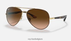 rb3675 gepolijst goud/roze/bruin XX46DZ1291 Heren Ray-Ban zonnebril