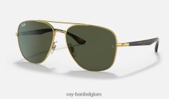 rb3683 gepolijst goud/groen XX46DZ1307 Heren Ray-Ban zonnebril