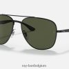 rb3683 gepolijst zwart/groen XX46DZ1308 Heren Ray-Ban zonnebril