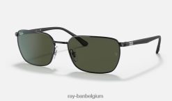 rb3684 gepolijst zwart/groen XX46DZ1327 Heren Ray-Ban zonnebril