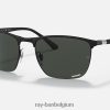 rb3686 chroom mat zwart/donkergrijs XX46DZ1419 Heren Ray-Ban zonnebril