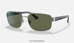 rb3687 gepolijst brons/groen XX46DZ1432 Heren Ray-Ban zonnebril