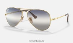 rb3689 bi-gradiënt gepolijst goud/blauw/grijs XX46DZ1332 Heren Ray-Ban zonnebril