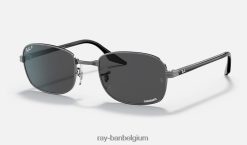rb3690 chroom gepolijst brons/donkergrijs XX46DZ1423 Heren Ray-Ban zonnebril