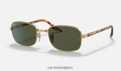 rb3690 gepolijst goud/groen XX46DZ1412 Heren Ray-Ban zonnebril
