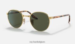 rb3691 gepolijst goud/groen XX46DZ1421 Heren Ray-Ban zonnebril