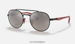 rb3696m scuderia ferrari-collectie mat zwart/zilver XX46DZ1451 Heren Ray-Ban zonnebril