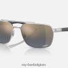 rb3701 gepolijst zilver/blauw/goud XX46DZ1500 Heren Ray-Ban zonnebril