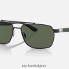 rb3701 gepolijst zwart/groen XX46DZ1502 Heren Ray-Ban zonnebril