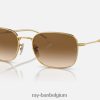 rb3706 gepolijst goud/bruin XX46DZ322 Heren Ray-Ban zonnebril