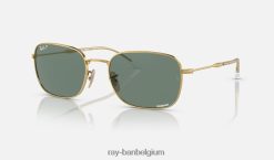 rb3706 gepolijst goud/grijs XX46DZ320 Heren Ray-Ban zonnebril