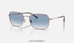 rb3706 gepolijst rose goud/blauw XX46DZ325 Heren Ray-Ban zonnebril