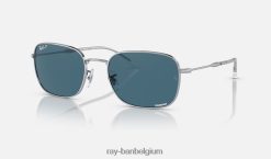 rb3706 gepolijst zilver/blauw XX46DZ321 Heren Ray-Ban zonnebril