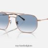 rb3707 gepolijst rose goud/blauw XX46DZ391 Heren Ray-Ban zonnebril