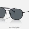 rb3707 gepolijst zwart/blauw XX46DZ392 Heren Ray-Ban zonnebril